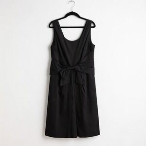 Kate Spade New York Black Bow Front Fit and Flare Dress Sleeveless Size 6